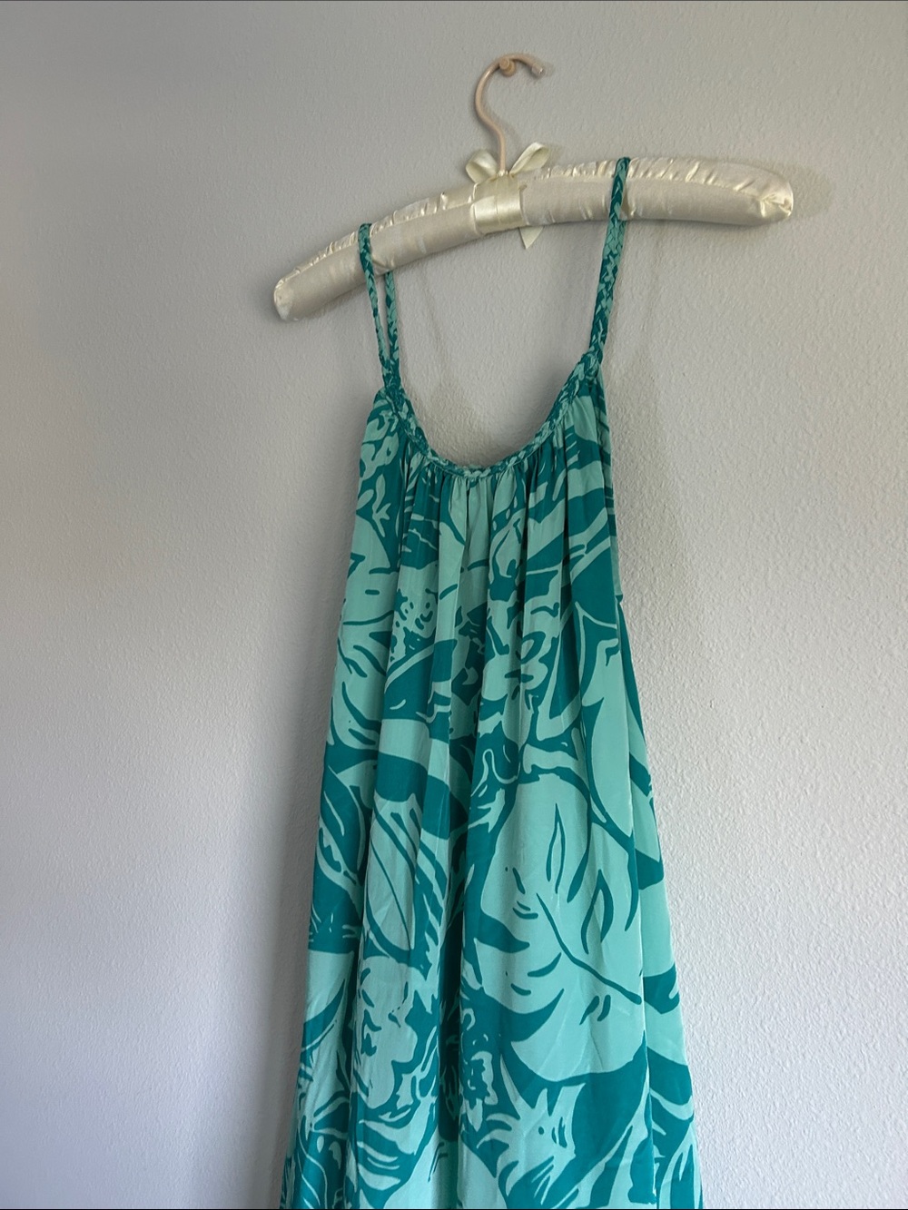 True Destinations Teal Tropical Maxi Dress - Picture 7 of 13